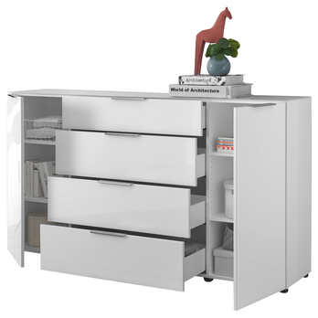 Komoda SANTORIN 4 biela 2