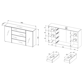 Komoda SANTORIN 4 biela 7