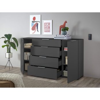 Komoda SANTORIN 4 antracitová 3