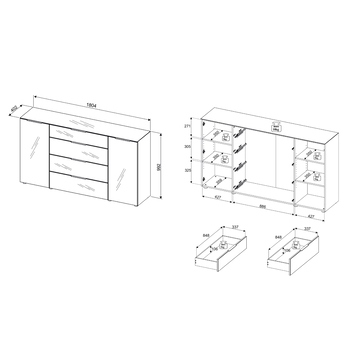 Komoda SANTORIN 4 kašmírová 8