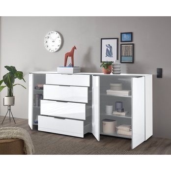Komoda SANTORIN 5 biela 2