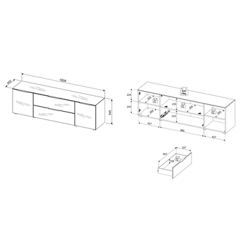 TV komoda SANTORIN 6 biela 8
