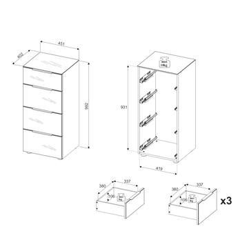 Komoda SANTORIN 9 kašmírová 8