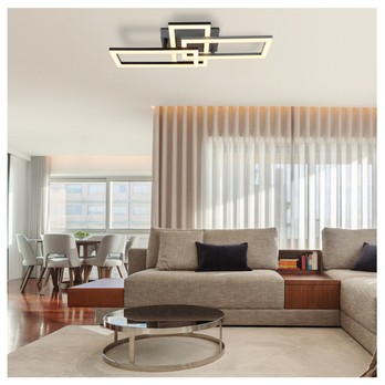 Stropné LED svietidlo SAPENA 5 čierna/sivá/biela 1