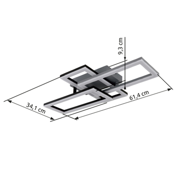 Stropné LED svietidlo SAPENA 5 čierna/sivá/biela 5