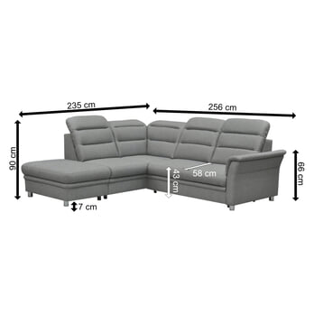 Sedacia súprava SARA tmavosivá/ľavá 3