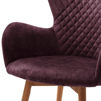 Jedálenská stolička SARANDER III dub/bordová 2