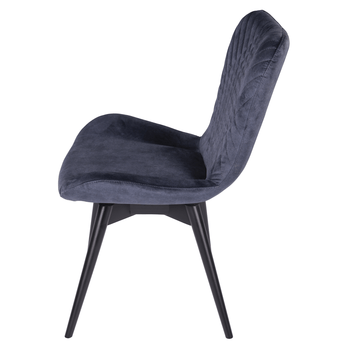 Jedálenská stolička SARANDER buk čierna/tmavomodrá 2