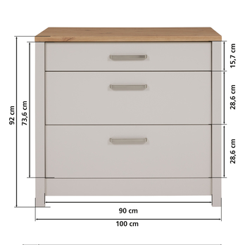 Spodná skrinka SARDEGNA 100 kašmírová/dub artisan 7