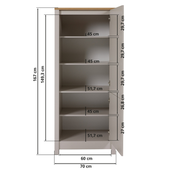 Skriňa na chladničku SARDEGNA kašmírová/dub artisan 7