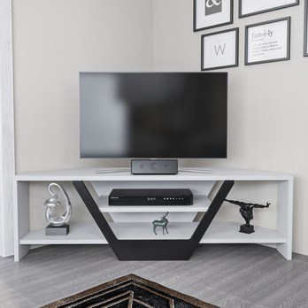 TV stolík SARES biela/čierna 2