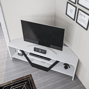 TV stolík SARES biela/čierna 4