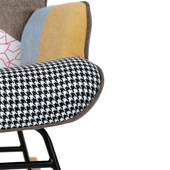 Hojdacie kreslo SARIA kaučukovník/patchwork 11