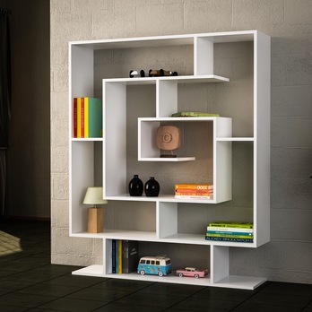 Regál/knižnica SARMASIK biela 1