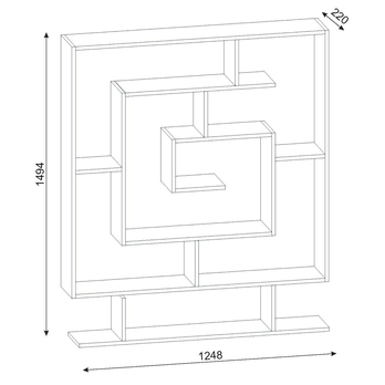 Regál/knižnica SARMASIK biela 4