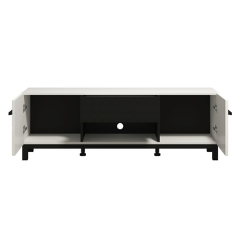 TV komoda SARTHE biela/čierna 1
