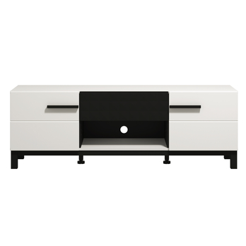 TV komoda SARTHE biela/čierna 2
