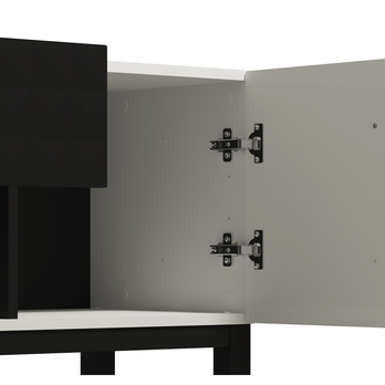 TV komoda SARTHE biela/čierna 3