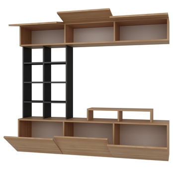 Obývacia stena SASA teak/čierna 2