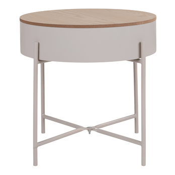 Prístavný stolík SASCU svetlosivá/prírodná 1