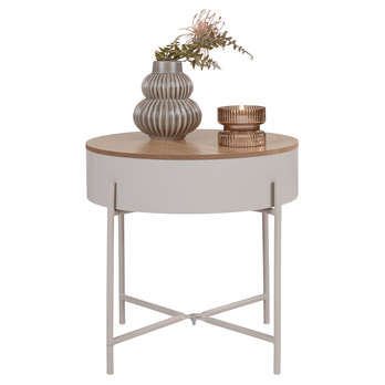 Prístavný stolík SASCU svetlosivá/prírodná 4