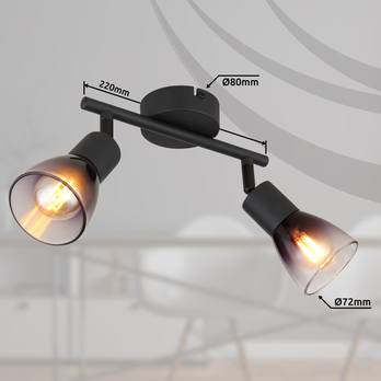 Bodové svietidlo SATELLA 2 čierna 4