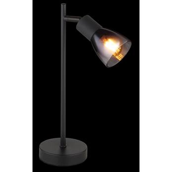 Stolná lampa SATELLA čierna/dymové sklo 2