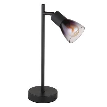 Stolná lampa SATELLA čierna/dymové sklo 3