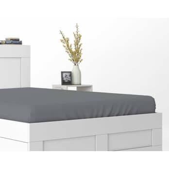 Prestieradlo SATIN tmavosivá, 180x200 cm 1