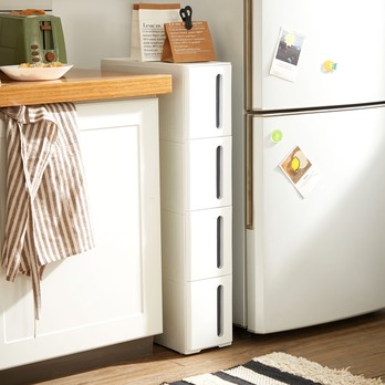 Regál s boxami SAVE biela/sivá 4