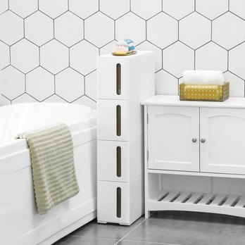 Regál s boxami SAVE biela/hnedá 4