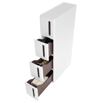 Regál s boxami SAVE biela/hnedá 6