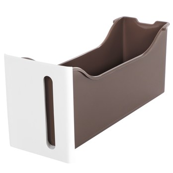 Regál s boxami SAVE biela/hnedá 10