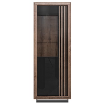 Vitrína SAVONA čierna/dub bahnitý, ľavá 3