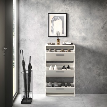 Skrinka na topánky SAXON 1 biela 6