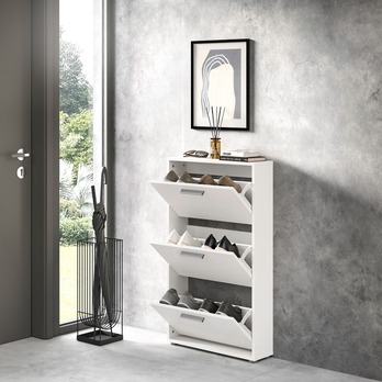 Skrinka na topánky SAXON 1 biela 7