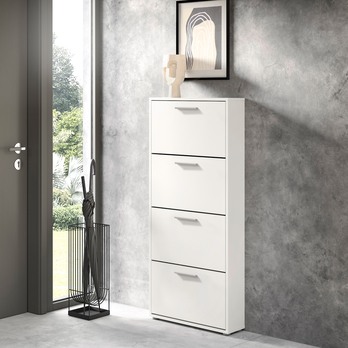 Skrinka na topánky SAXON 2 biela 1