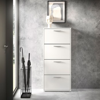 Skrinka na topánky SAXON 2 biela 5