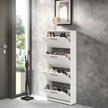 Skrinka na topánky SAXON 2 biela 7