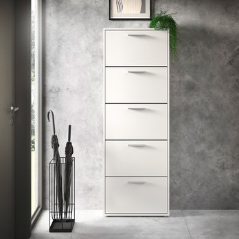 Skrinka na topánky SAXON 3 biela 5