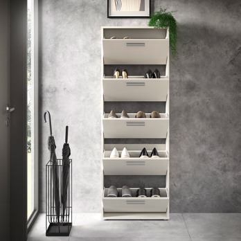 Skrinka na topánky SAXON 3 biela 6