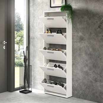 Skrinka na topánky SAXON 3 biela 7