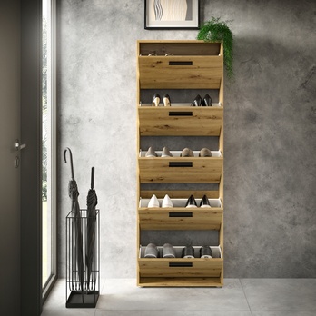 Skrinka na topánky SAXON 3 dub artisan 6