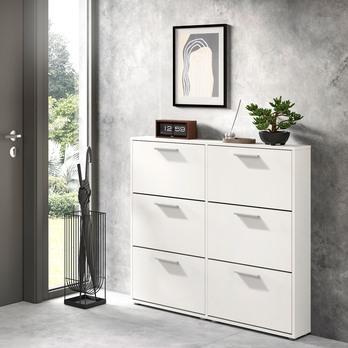 Skrinka na topánky SAXON 4 biela 1