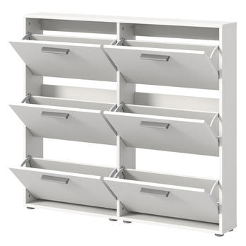 Skrinka na topánky SAXON 4 biela 2