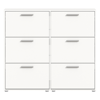 Skrinka na topánky SAXON 4 biela 3