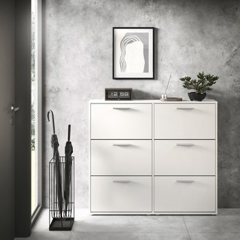 Skrinka na topánky SAXON 4 biela 5