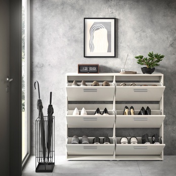 Skrinka na topánky SAXON 4 biela 6