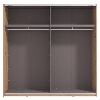 Šatníková skriňa SCALA dub artisan/čierna 1