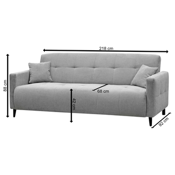 Pohovka SCARLETT sivá 6